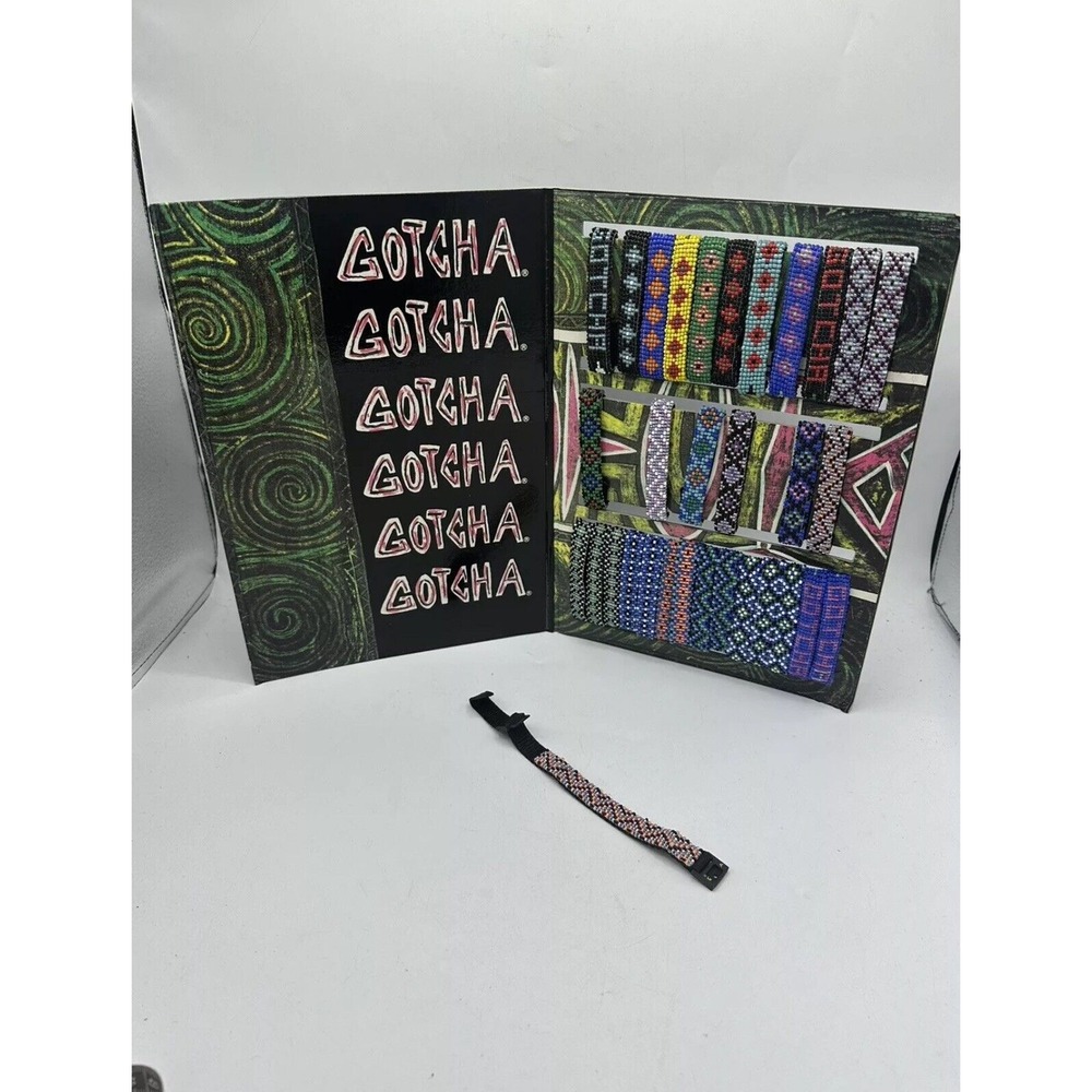 Gotcha‎ Bracelet Adult Unisex Surf Skate Braided Wrap Multi 80s 90s Vintage